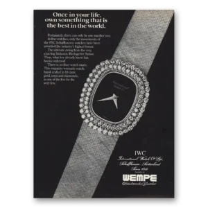 1980 IWC Watches Print Ad | Once In Your Life