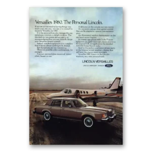 1980 Lincoln Versailles Print Ad | Personal Lincoln