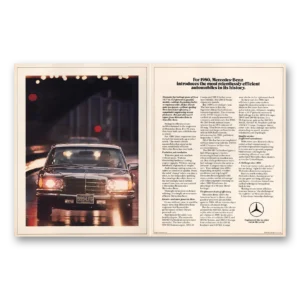 1980 Mercedes Benz 300 Print Ad | Most Relentlessly