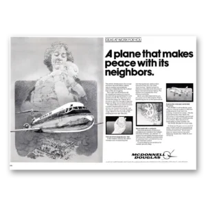 1980 McDonnell Douglas DC9 Super 80 Print Ad | Makes Peace