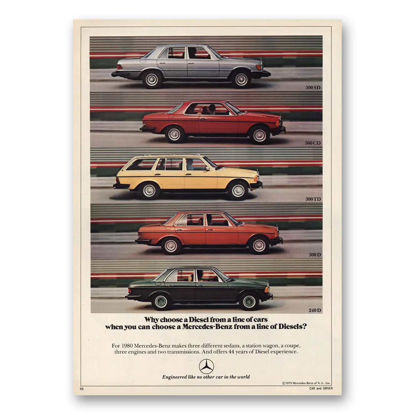 1980 Mercedes Benz Print Ad | Why Choosediesel From Line Cars