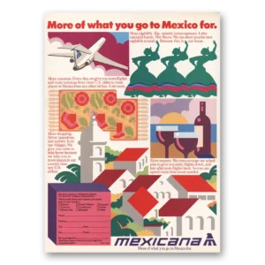 1980 Mexicana Airlines Print Ad | Go To Mexico