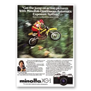 1980 Minolta Camera Print Ad | Bruce Jenner