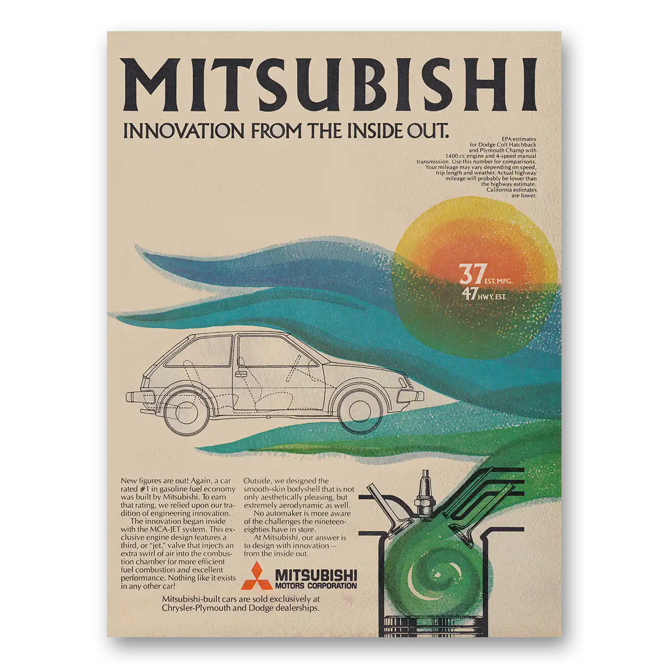 1980 Mitsubishi Print Ad | Innovation