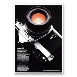 1980 Nikon Camera Print Ad | Fe Camera