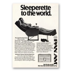 1980 Pan Am Print Ad | Sleeperette