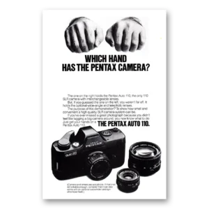 1980 Pentax Camera Print Ad | Auto 110