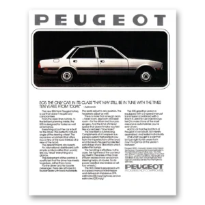 1980 Peugeot 505 Print Ad | Tune Times