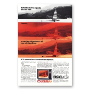 1980 RCA Television Print Ad | Colortrak Tv Detail Processor