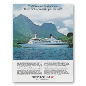 1980 Royal Viking Line Print Ad | Pacific Cruises