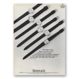1980 Tiffany & Co Print Ad | Shape Of Time