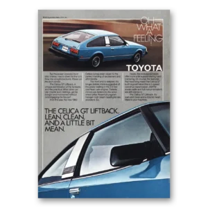 1980 Toyota Celica Print Ad | Lean Clean