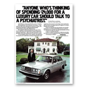 1980 Volvo Print Ad | Psychiatrist