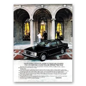 1980 Volvo Bertone Coupe Print Ad | Disappointing News