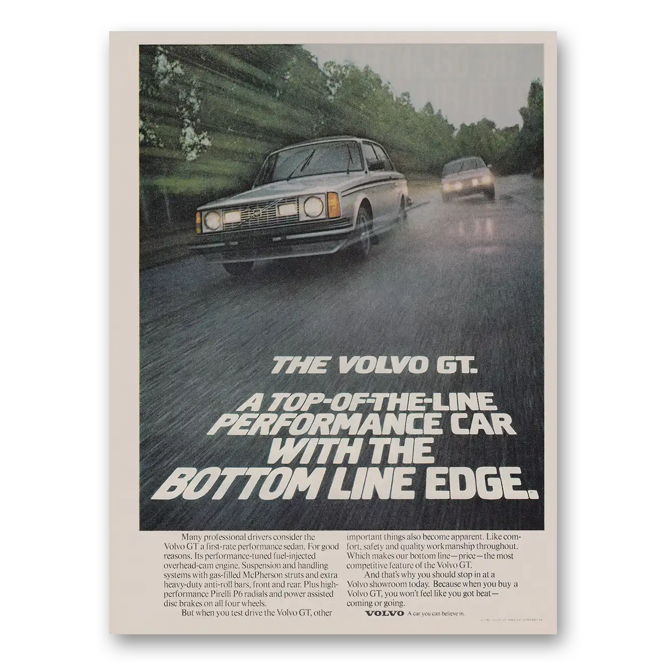 1980 Volvo GT Print Ad | Top Line