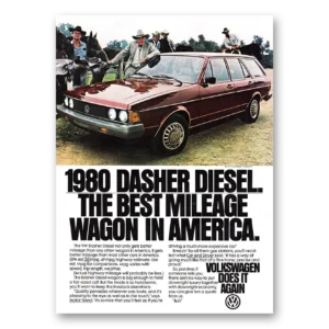 1980 Volkswagen Dasher Print Ad | Diesel