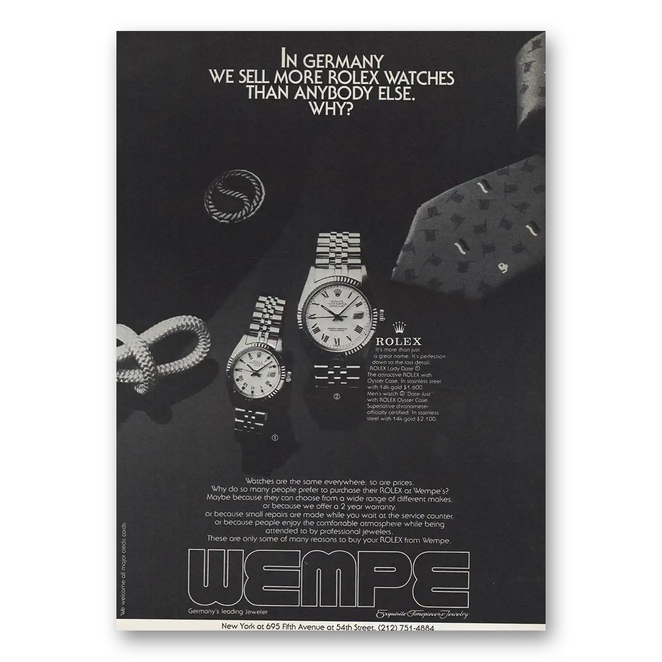 1980 Rolex Print Ad | In Germany