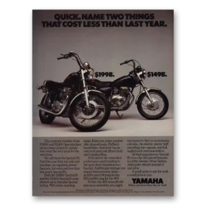 1980 Yamaha Motorcycles Print Ad | Two Things