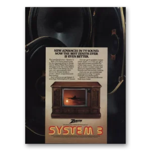 1980 Zenith Television Print Ad | Tv Sound