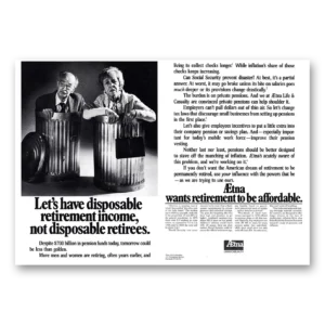 1981 Aetna Insurance Print Ad | Disposable