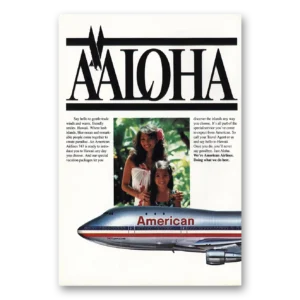 1981 American Airlines Print Ad | Aloha