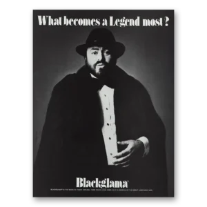 1981 Blackglama Print Ad | Luciano Pavarotti