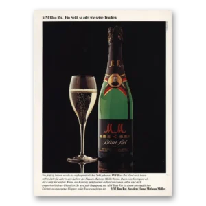 1981 MM Blau Rot Print Ad | German Ein Sekt