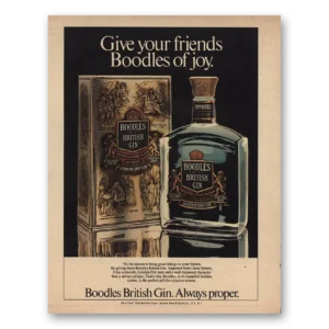 1981 Boodles British Gin Print Ad | Boodles Of Joy