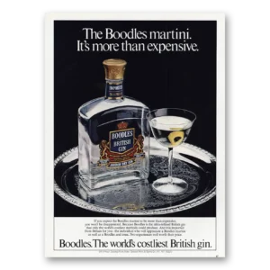 1981 Boodles British Gin Print Ad | Martini