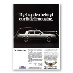 1981 Buick Century Print Ad | Big Idea