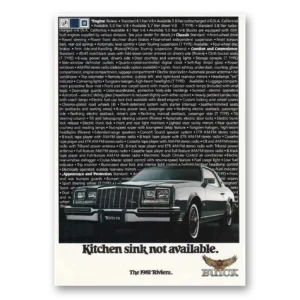 1981 Buick Riviera Print Ad | Kitchen Sink