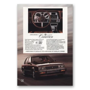 1981 Cadillac Cimarron Print Ad | Road Hugging