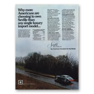 1981 Cadillac Seville Print Ad | More Americans
