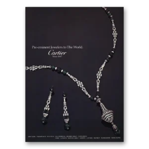 1981 Cartier Print Ad | Pre-eminent Jewelers To The World
