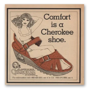 1981 Cherokee Shoes Print Ad | Comfort