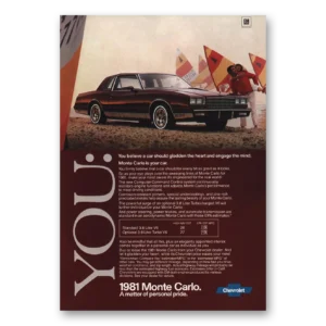 1981 Chevrolet Monte Carlo Print Ad | Gladden Heart
