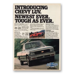 1981 Chevy Luv Pickup Print Ad | Tough As Ever