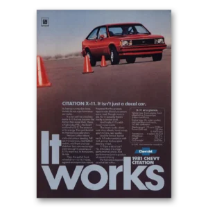 1981 Chevrolet Citation Print Ad | Decal Car