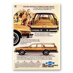 1981 Chevrolet Caprice Print Ad | Classic Wagon