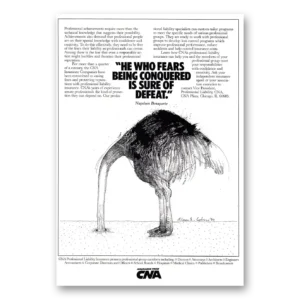 1981 CNA Insurance Print Ad | Being Conquered