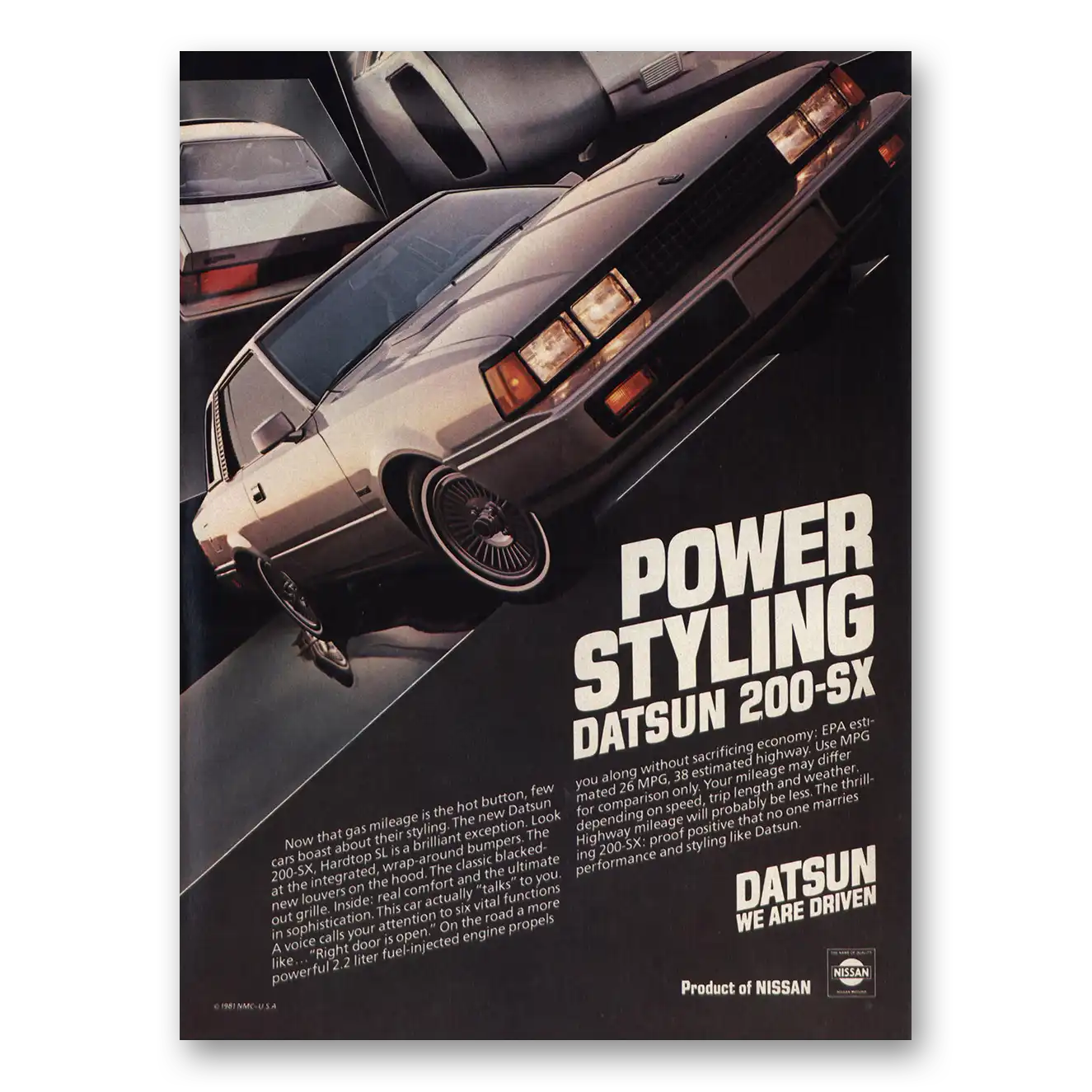 1981 Datsun 200SX Print Ad | Power Styling