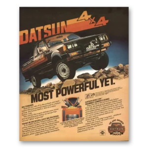 1981 Datsun Trucks Print Ad | Most Powerful