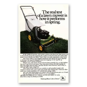 1981 John Deere Mowers + Tractors Print Ad | Real Test