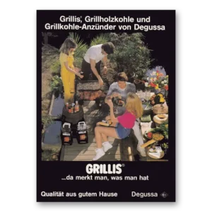 1981 Degussa Grillis Print Ad | Grillis Degussa