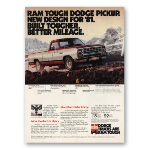 1981 Dodge Trucks Print Ad | Built Tougher