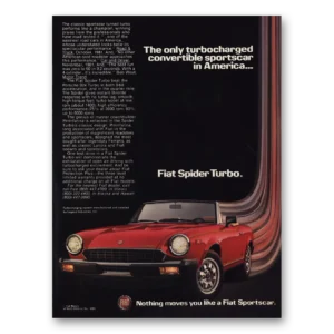 1981 Fiat Spider Print Ad | Turbocharged