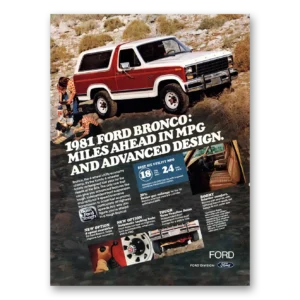 1981 Ford Bronco Print Ad | Miles Ahead