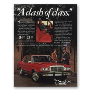 1981 Ford Granada Print Ad | Dash Class
