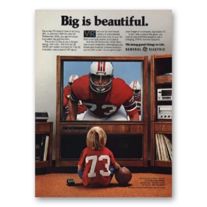 1981 General Electric Television Print Ad | Big Is Beautiful