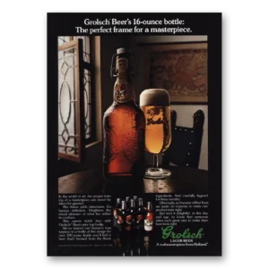 1981 Grolsch Beer Print Ad | 16 Ounce Bottle